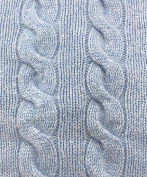 POLO RALPH LAUREN（ポロ・ラルフローレン）POLO RALPH LAUREN (ポロ・ラルフローレン) カシミヤ混ケーブルニットカーディガン ブルー サイズ:Sの古着・服飾アイテム