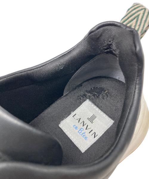 LANVIN en Bleu（ランバンオンブルー）LANVIN en Bleu (ランバンオンブルー) 厚底ビジュースリッポンスニーカー ブラック サイズ:23.5cmの古着・服飾アイテム