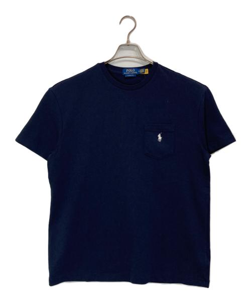 POLO RALPH LAUREN（ポロ・ラルフローレン）POLO RALPH LAUREN (ポロ・ラルフローレン) 鹿の子ポケットT ネイビー サイズ:SIZE Mの古着・服飾アイテム