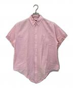POLO RALPH LAURENポロ・ラルフローレン）の古着「フロントリボンオックスフォードシャツ」｜ピンク