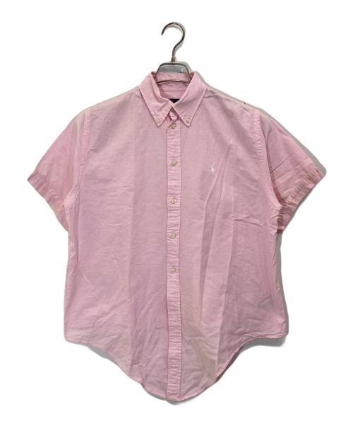POLO RALPH LAUREN（ポロ・ラルフローレン）POLO RALPH LAUREN (ポロ・ラルフローレン) フロントリボンオックスフォードシャツ ピンク サイズ:Mの古着・服飾アイテム