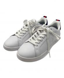 POLO RALPH LAUREN（ポロ・ラルフローレン）の古着「ヘリテージ Court II レザー スニーカー」｜ホワイト