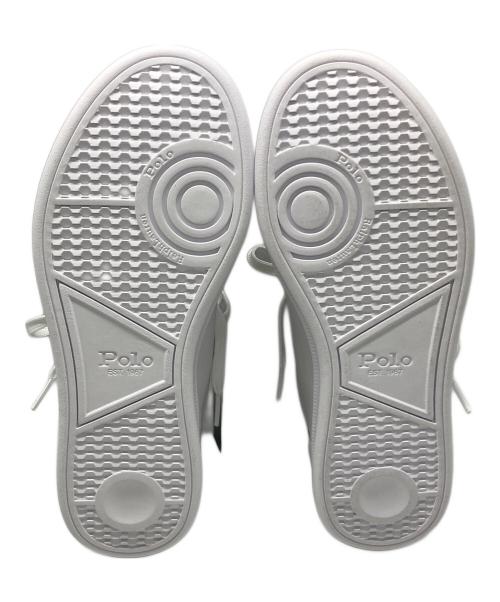 POLO RALPH LAUREN（ポロ・ラルフローレン）POLO RALPH LAUREN (ポロ・ラルフローレン) ヘリテージ Court II レザー スニーカー ホワイト サイズ:SIZE 25.5cmの古着・服飾アイテム
