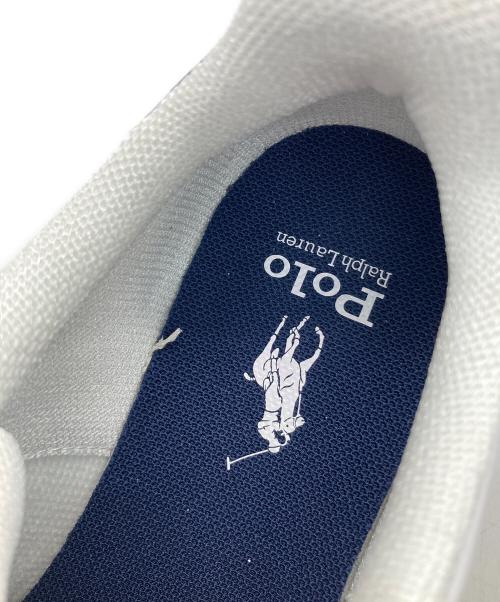 POLO RALPH LAUREN（ポロ・ラルフローレン）POLO RALPH LAUREN (ポロ・ラルフローレン) ヘリテージ Court II レザー スニーカー ホワイト サイズ:SIZE 25.5cmの古着・服飾アイテム