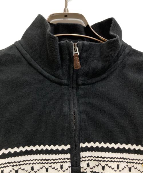 POLO RALPH LAUREN（ポロ・ラルフローレン）POLO RALPH LAUREN (ポロ・ラルフローレン) スノーフレークハーフジップスウェット ブラック サイズ:Lの古着・服飾アイテム