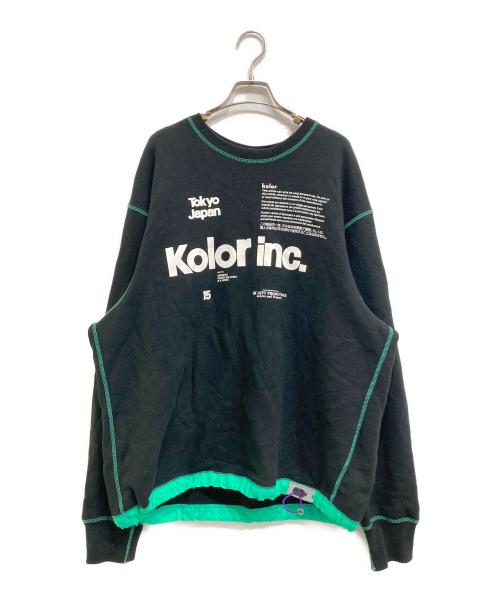 KOLOR（カラー）KOLOR (カラー) POP UP TOUR限定 ロゴスウェット ブラック サイズ:3の古着・服飾アイテム
