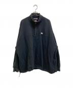 Abu Garcia×is-nessアブガルシア×イズネス）の古着「REV HALF ZIP PO/ハーフジップスウェット」｜ブラック