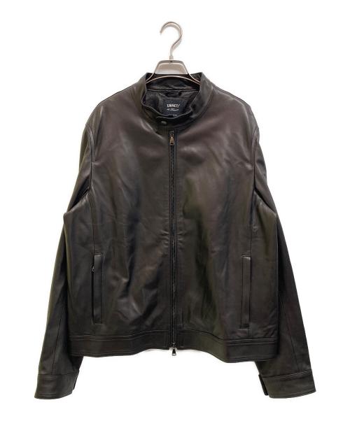 EMMETI（エンメティ）EMMETI (エンメティ) JURI ユリ シングルレザージャケット ダークブラウン サイズ:56の古着・服飾アイテム