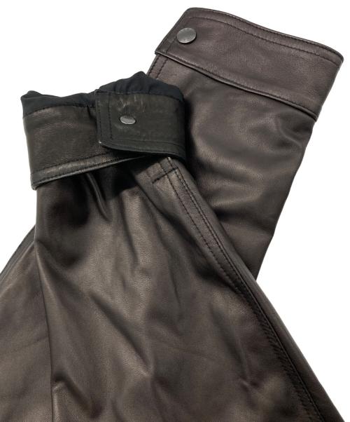 EMMETI（エンメティ）EMMETI (エンメティ) JURI ユリ シングルレザージャケット ダークブラウン サイズ:56の古着・服飾アイテム