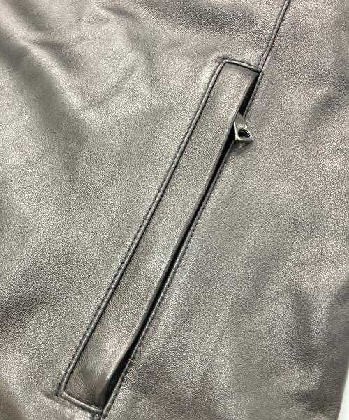 EMMETI（エンメティ）EMMETI (エンメティ) JURI ユリ シングルレザージャケット ダークブラウン サイズ:56の古着・服飾アイテム