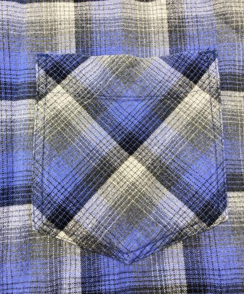 FACETASM（ファセッタズム）FACETASM (ファセッタズム) チェックシャツ グレー×ブルー サイズ:Mの古着・服飾アイテム