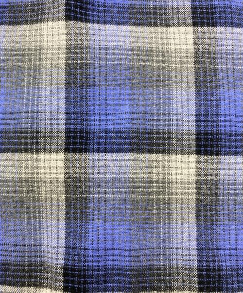 FACETASM（ファセッタズム）FACETASM (ファセッタズム) チェックシャツ グレー×ブルー サイズ:Mの古着・服飾アイテム