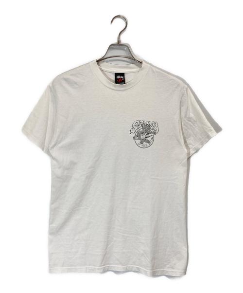 stussy（ステューシー）stussy (ステューシー) プリントTシャツ ホワイト サイズ:Ｍの古着・服飾アイテム