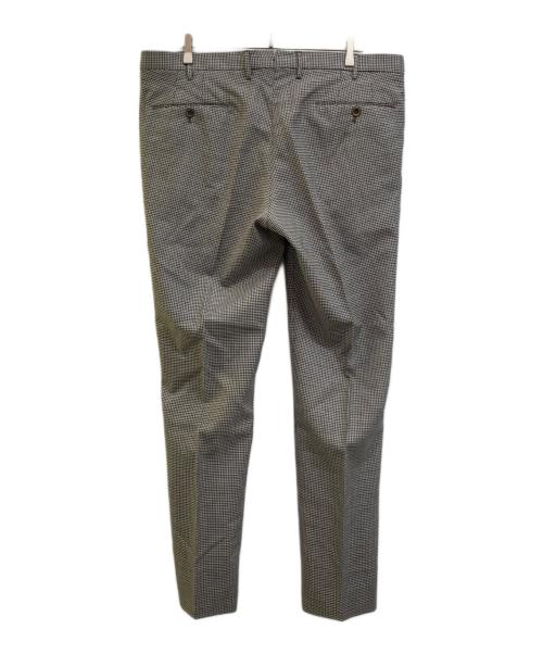 PT TORINO（ピーティートリノ）PT TORINO (ピーティートリノ) 千鳥柄スラックス グレー×ブラウン サイズ:58の古着・服飾アイテム