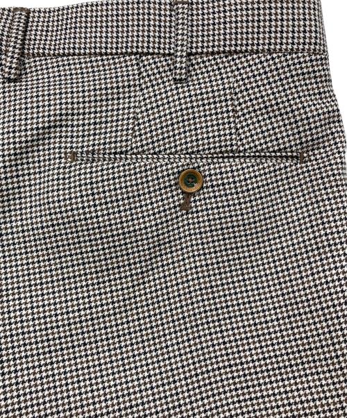 PT TORINO（ピーティートリノ）PT TORINO (ピーティートリノ) 千鳥柄スラックス グレー×ブラウン サイズ:58の古着・服飾アイテム