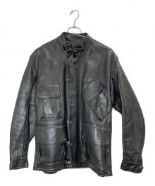VANSON（バンソン）の古着「TT モーターサイクルレザージャケット」｜ブラック