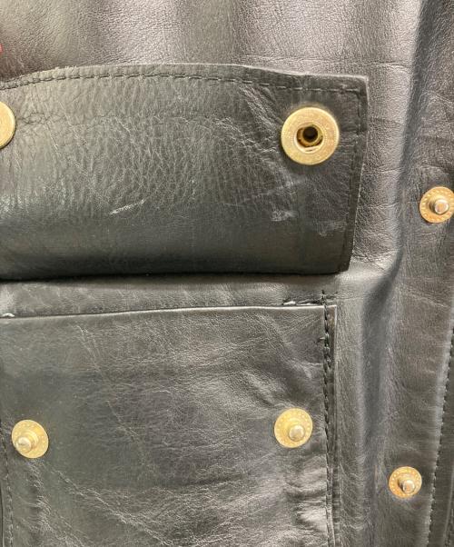 VANSON（バンソン）VANSON (バンソン) TT モーターサイクルレザージャケット ブラック サイズ:40の古着・服飾アイテム