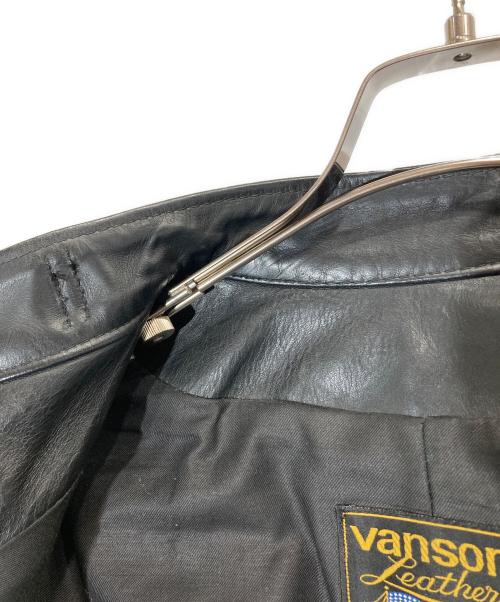 VANSON（バンソン）VANSON (バンソン) TT モーターサイクルレザージャケット ブラック サイズ:40の古着・服飾アイテム