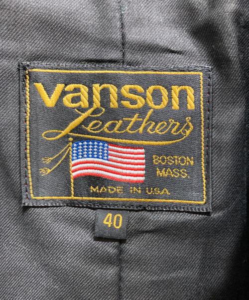 VANSON（バンソン）VANSON (バンソン) TT モーターサイクルレザージャケット ブラック サイズ:40の古着・服飾アイテム
