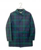 MACKINTOSHマッキントッシュ）の古着「ブラックウォッチ ウールゴム引きコート」｜ネイビー×グリーン