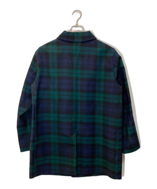 MACKINTOSH（マッキントッシュ）MACKINTOSH (マッキントッシュ) ブラックウォッチ ウールゴム引きコート ネイビー×グリーン サイズ:42の古着・服飾アイテム