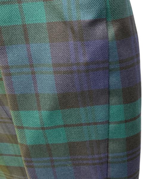 MACKINTOSH（マッキントッシュ）MACKINTOSH (マッキントッシュ) ブラックウォッチ ウールゴム引きコート ネイビー×グリーン サイズ:42の古着・服飾アイテム