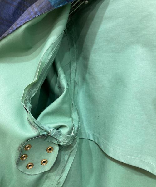 MACKINTOSH（マッキントッシュ）MACKINTOSH (マッキントッシュ) ブラックウォッチ ウールゴム引きコート ネイビー×グリーン サイズ:42の古着・服飾アイテム