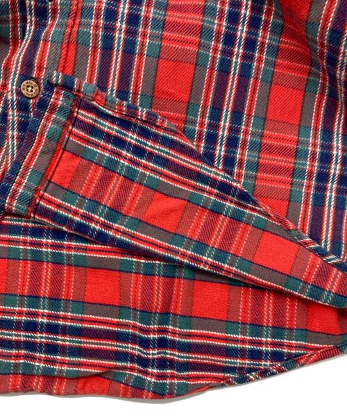 big mac（ビッグマック）BIG MAC (ビッグマック) ヴィンテージチェックシャツ レッド サイズ:Lの古着・服飾アイテム