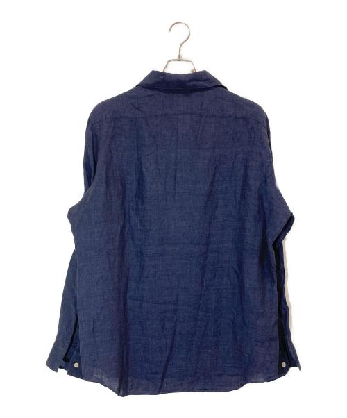 finamore（フィナモレ）Finamore (フィナモレ) リネンプルオーバーシャツ ネイビー サイズ:18の古着・服飾アイテム