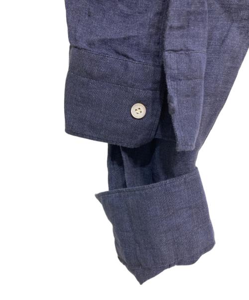 finamore（フィナモレ）Finamore (フィナモレ) リネンプルオーバーシャツ ネイビー サイズ:18の古着・服飾アイテム