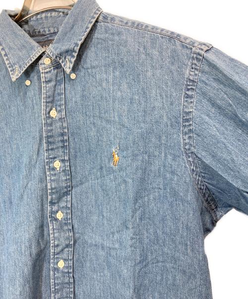 RALPH LAUREN（ラルフローレン）RALPH LAUREN (ラルフローレン) デニムボタンダウンシャツ インディゴ サイズ:Ｌの古着・服飾アイテム