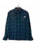 THE NORTH FACE（ザ ノース フェイス）の古着「Brushwood Wool L/S Shirt」｜ブラック×グリーン