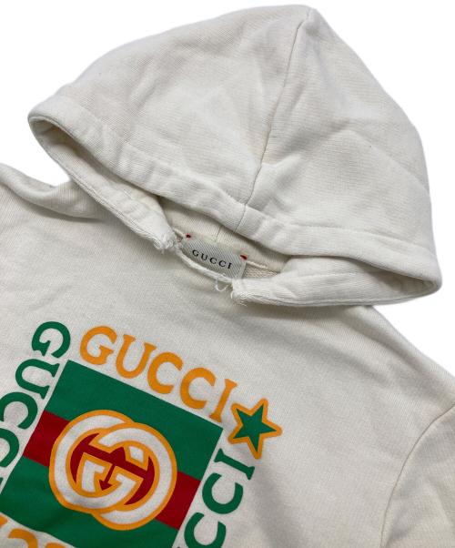 GUCCI（グッチ）GUCCI (グッチ) ロゴパーカー ベージュ サイズ:SIZE 24の古着・服飾アイテム