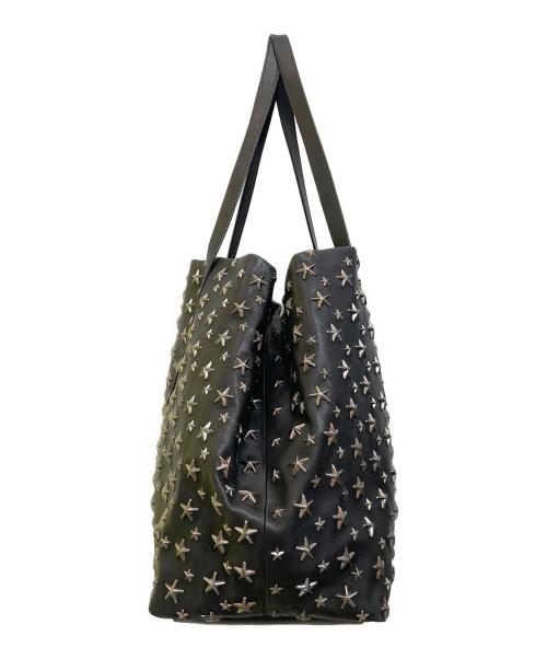 JIMMY CHOO（ジミーチュウ）JIMMY CHOO (ジミーチュウ) ピムリコスタッズトートバッグ ブラックの古着・服飾アイテム
