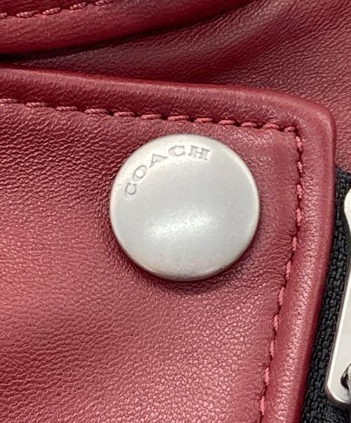 COACH（コーチ）COACH (コーチ) アップタウンレーサージャケット レッド サイズ:Mの古着・服飾アイテム