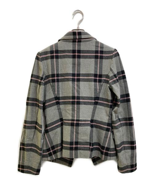 Vivienne Westwood ANGLOMANIA（ヴィヴィアンウエストウッドアングロマニア）Vivienne Westwood ANGLOMANIA (ヴィヴィアンウエストウッドアングロマニア) タータンチェックジャケット グレー サイズ:38の古着・服飾アイテム