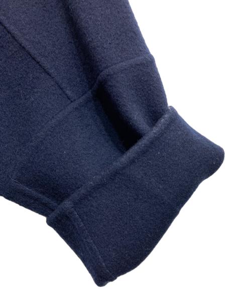 LE PHIL（ル フィル）LE PHIL (ル フィル) ソフトウールリバーノーカラーコート ネイビー サイズ:1の古着・服飾アイテム