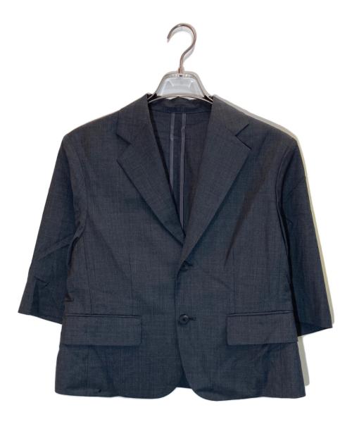 LOEFF（ロエフ）LOEFF (ロエフ) トロピカルウール ショートスリーブ ジャケット グレー サイズ:1の古着・服飾アイテム