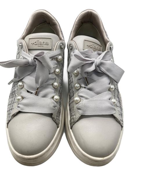 DIANA（ダイアナ）DIANA (ダイアナ) フェミニンスニーカー シルバー サイズ:24の古着・服飾アイテム