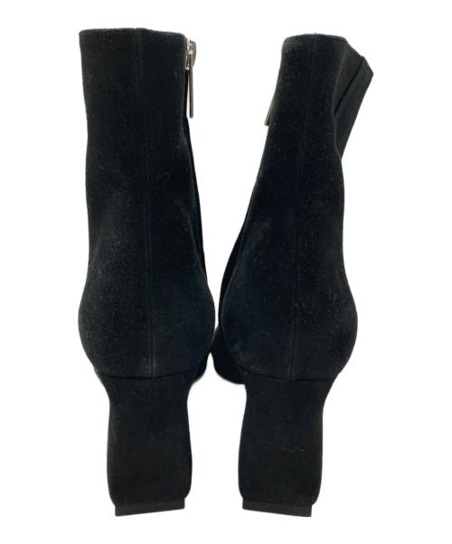 sergio rossi（セルジオロッシ）sergio rossi (セルジオロッシ) サイドジップスウェードブーツ ブラック サイズ:37 1/2の古着・服飾アイテム