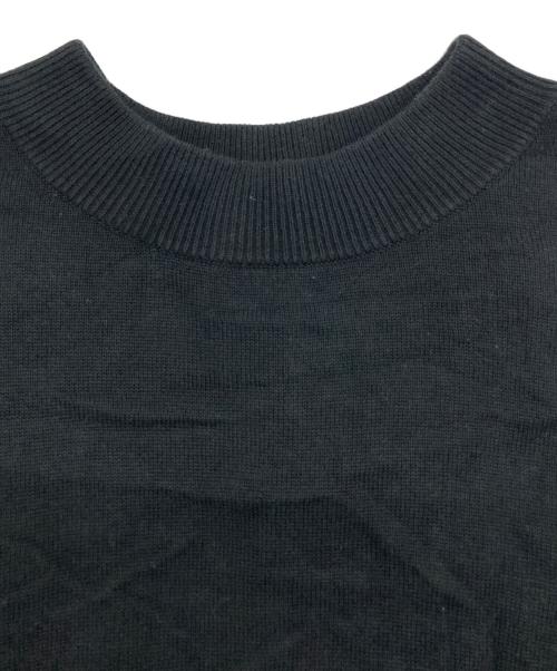 BLUE LABEL CRESTBRIDGE（ブルーレーベルクレストブリッジ）BLUE LABEL CRESTBRIDGE (ブルーレーベルクレストブリッジ) チェックドレープツイルニットコンビマキシワンピース ブラック×レッド サイズ:38の古着・服飾アイテム