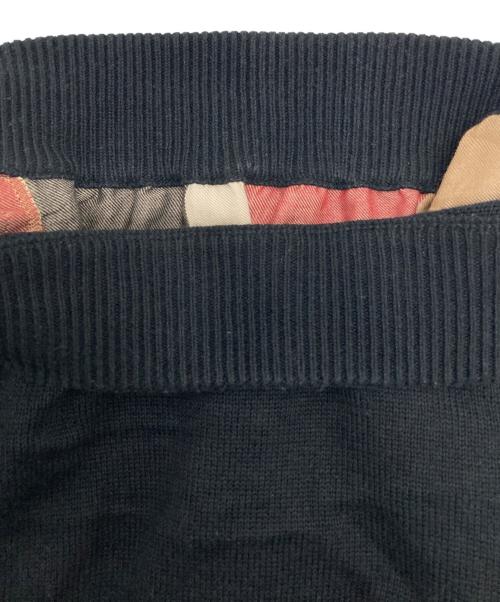 BLUE LABEL CRESTBRIDGE（ブルーレーベルクレストブリッジ）BLUE LABEL CRESTBRIDGE (ブルーレーベルクレストブリッジ) チェックドレープツイルニットコンビマキシワンピース ブラック×レッド サイズ:38の古着・服飾アイテム