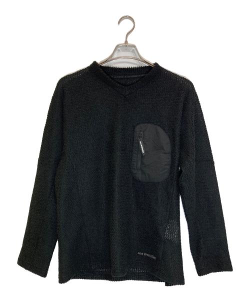 and wander（アンドワンダー）and wander (アンドワンダー) alpha direct pullover ブラック サイズ:Mの古着・服飾アイテム