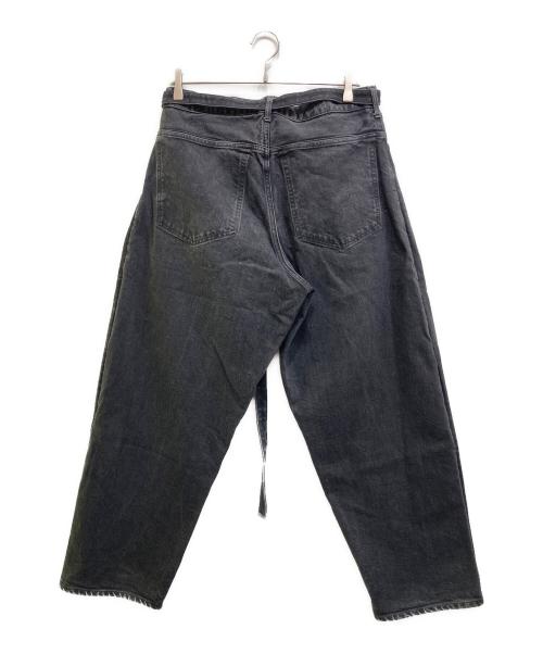 BLURHMS（ブラームス）BLURHMS (ブラームス) 12.9OZ SELVAGE DENIM GI-BELT PANTS ブラック サイズ:3の古着・服飾アイテム