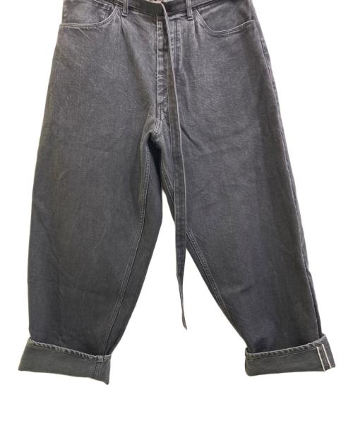 BLURHMS（ブラームス）BLURHMS (ブラームス) 12.9OZ SELVAGE DENIM GI-BELT PANTS ブラック サイズ:3の古着・服飾アイテム