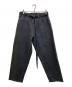 BLURHMS（ブラームス）の古着「12.9OZ SELVAGE DENIM GI-BELT PANTS」｜ブラック