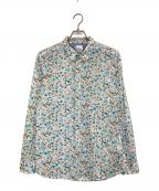 PAUL SMITHポールスミス）の古着「花柄シャツ」｜ブルー×オレンジ