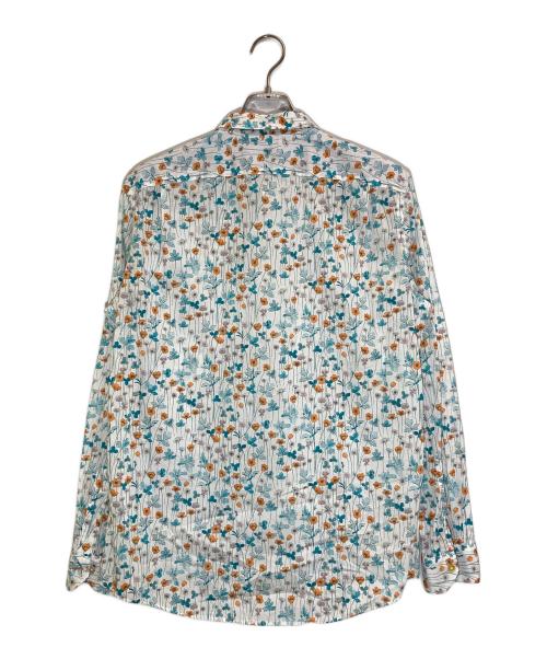 PAUL SMITH（ポールスミス）Paul Smith (ポールスミス) 花柄シャツ ブルー×オレンジ サイズ:Lの古着・服飾アイテム