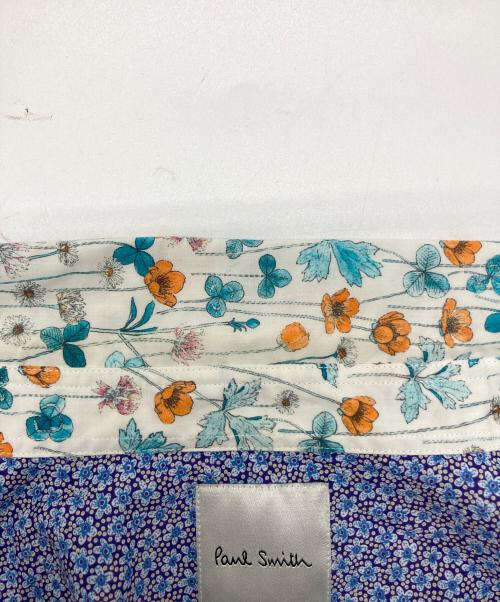 PAUL SMITH（ポールスミス）Paul Smith (ポールスミス) 花柄シャツ ブルー×オレンジ サイズ:Lの古着・服飾アイテム