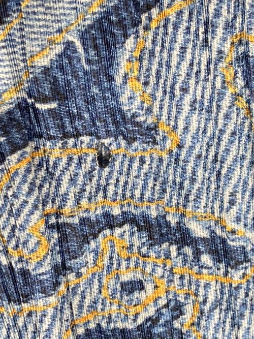 PLEATS PLEASE（プリーツプリーズ）PLEATS PLEASE (プリーツプリーズ) 転写プリントプリーツワンピース ブルー サイズ:4の古着・服飾アイテム